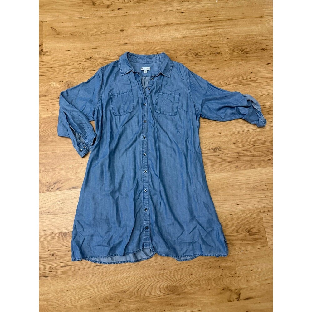 Ava & Viv Denim Long Sleeve Dress